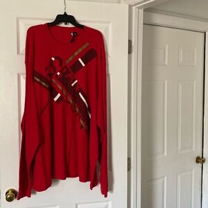 Men’s Red Sean John Long Sleeve Shirt